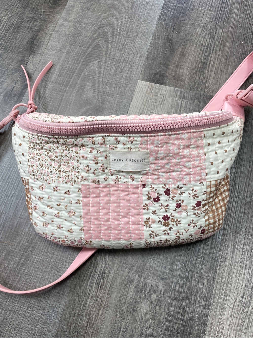 Poppy & Peonies Quilted Pink Floral large  Sidekick Bag - Picture 4 of 7
